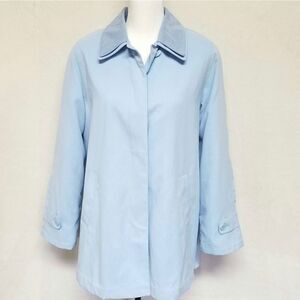 LONDON Fog Blue Double Collar Jacket Coat Medium P